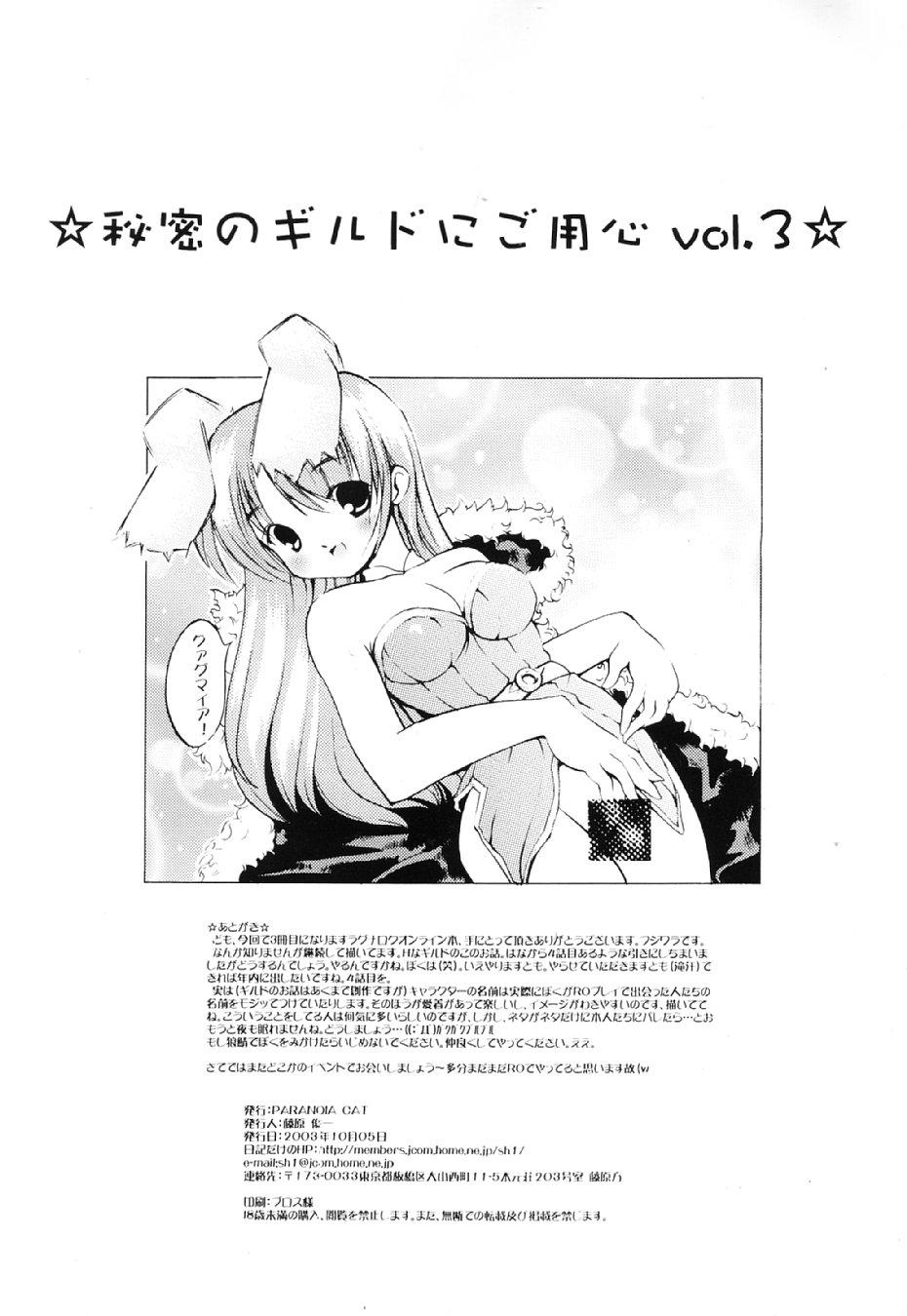 Porn Sluts Himitsu no Guild ni Goyoujin vol. 3 - Ragnarok online Anal - Page 2
