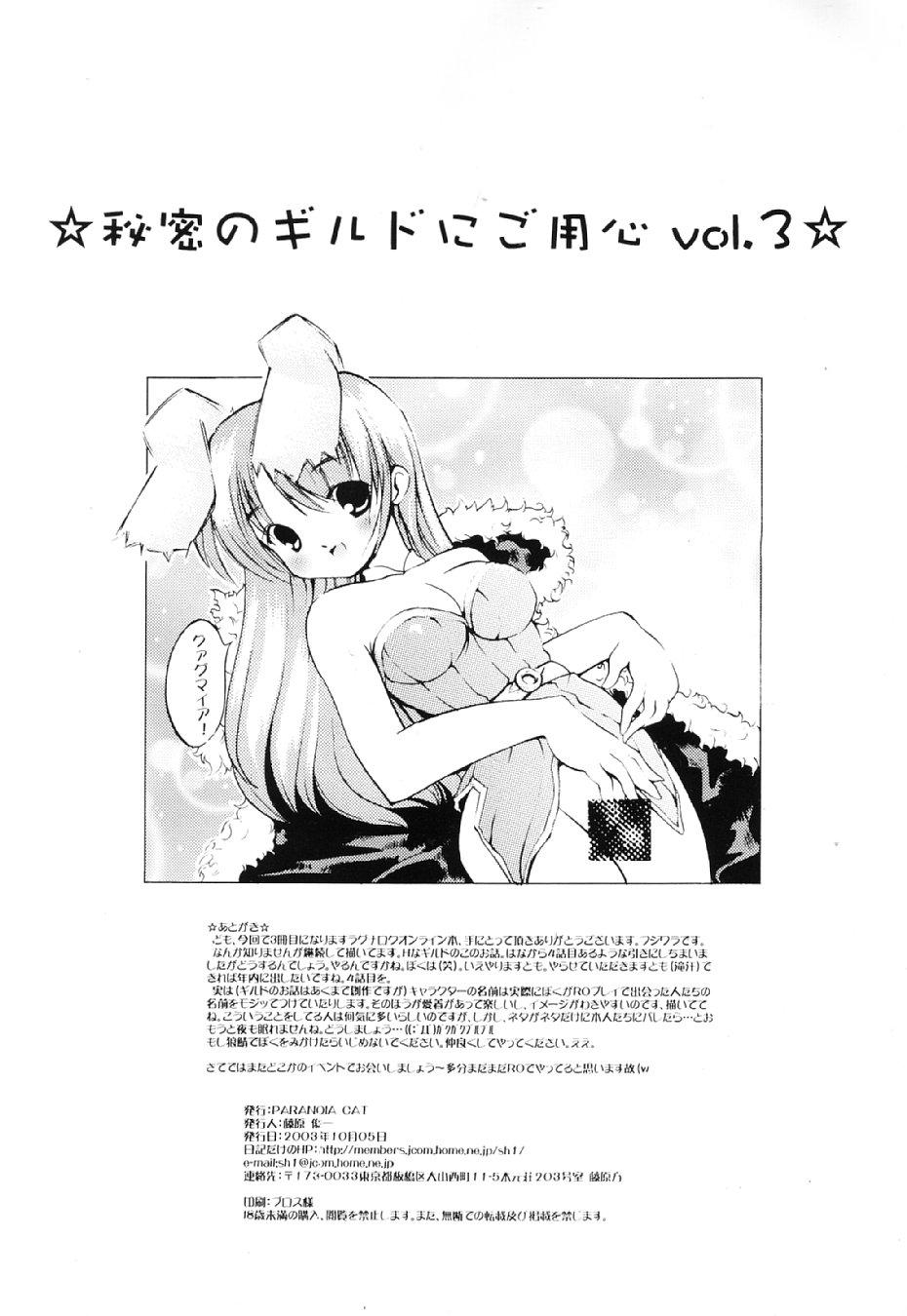 Bald Pussy Himitsu no Guild ni Goyoujin vol. 3 - Ragnarok online Chacal - Page 2