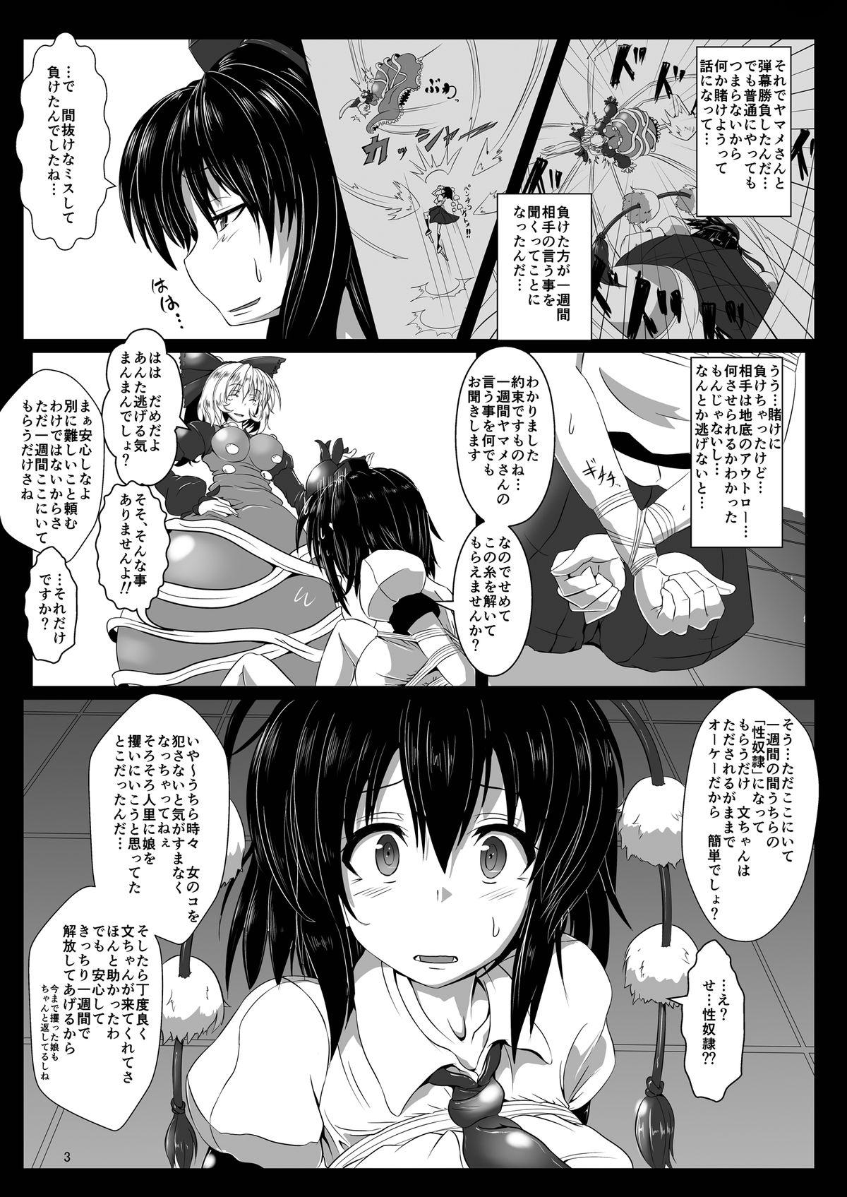 Teasing Shoukubaku 2 ～Karasu Choukyou～ - Touhou project Foursome - Page 4