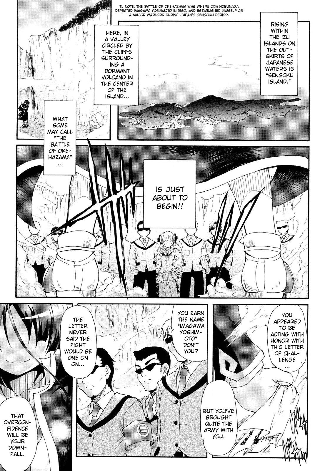 Amature Sex Tapes [Ishiba Yoshikazu, Rohgun] Sengoku Academy Fighting Maiden Nobunaga! ~Lewd Flower Profusion, The Great Swimsuit War~ Ch 1-2 (English) Gay Uniform - Page 10