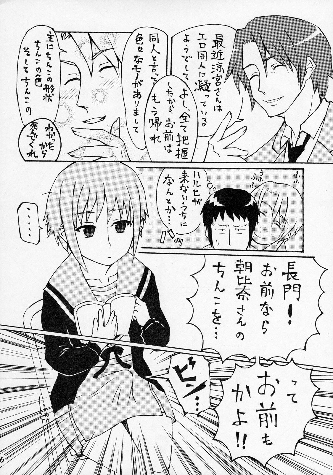 Masturbating Un, Iizo Nagato! Kawaiizo Nagato! - The melancholy of haruhi suzumiya Seduction - Page 5