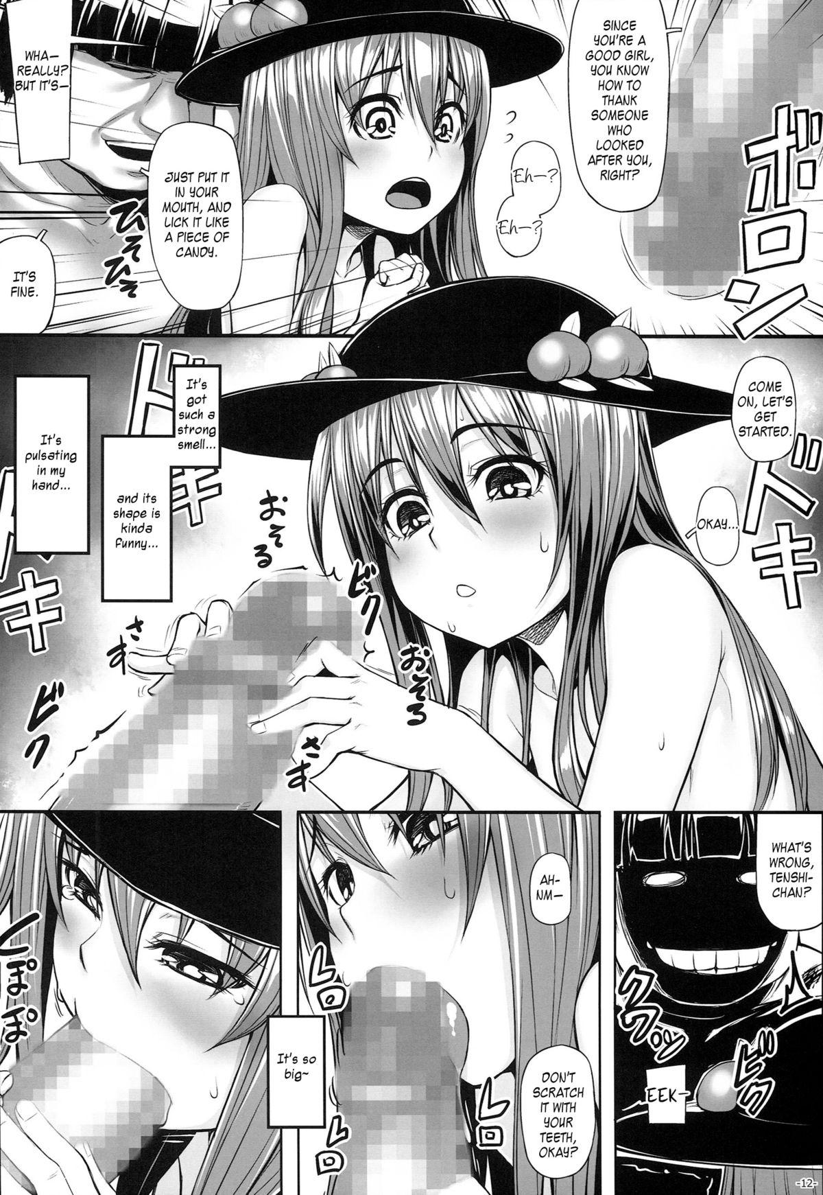 Officesex Tennin no Tawamure | A Celestial's Playtime - Touhou project Natural Tits - Page 14
