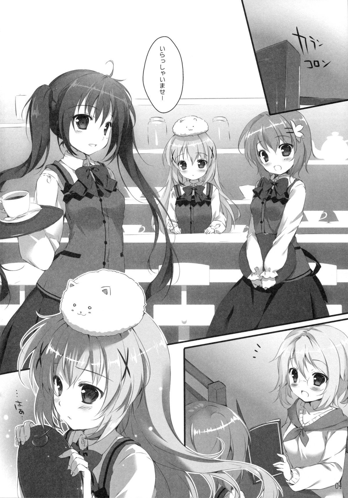 Prostitute Kimi ni koi Shiteru - Gochuumon wa usagi desu ka Tugging - Picture 3