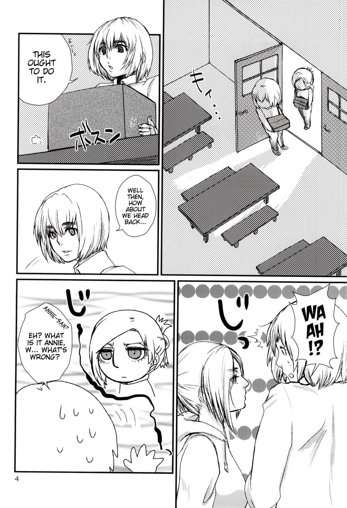 Gay Brownhair Lion sudden change - Shingeki no kyojin Cunnilingus - Page 3