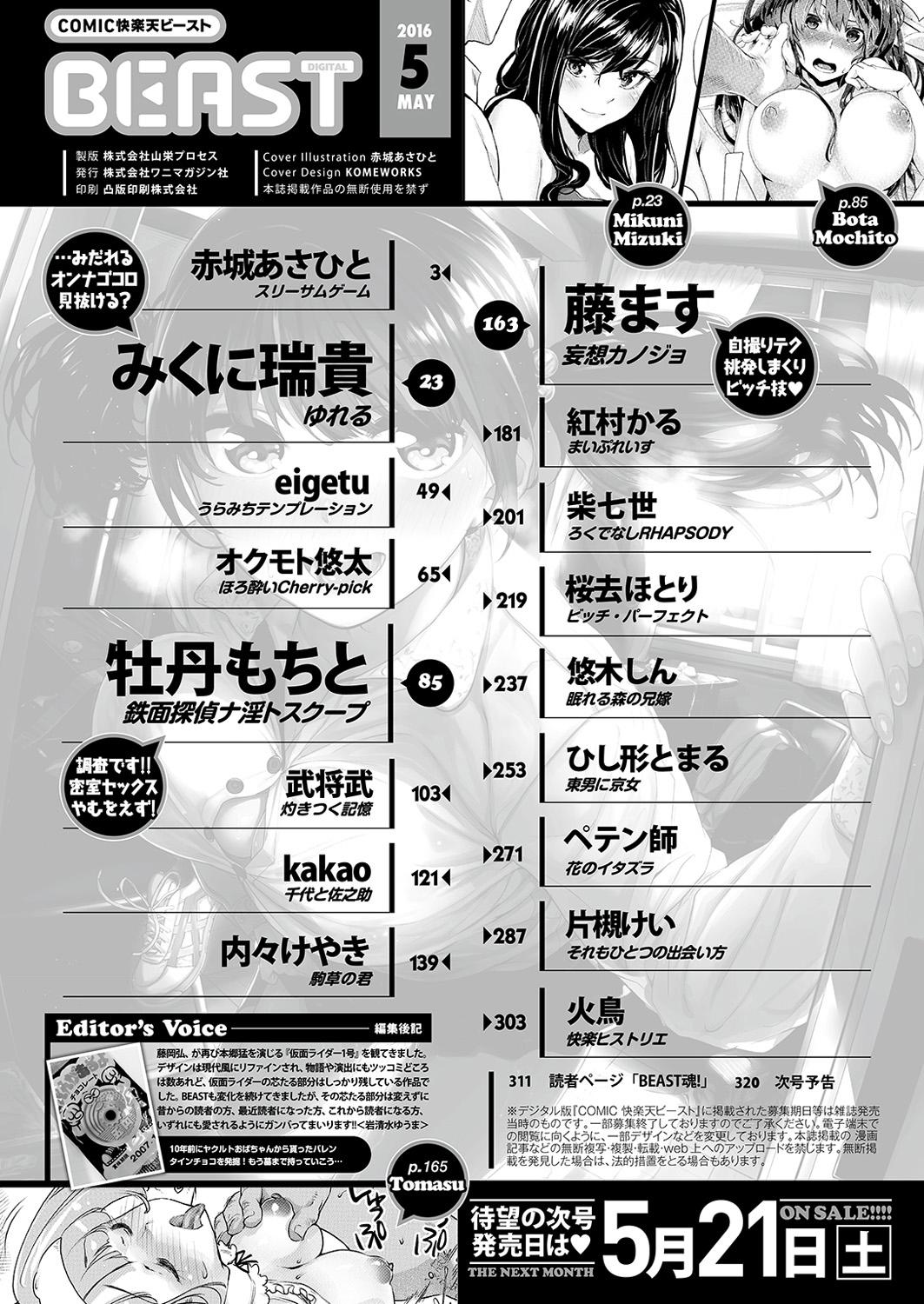 Stripping COMIC Kairakuten Beast 2016-05 Masterbate - Page 323