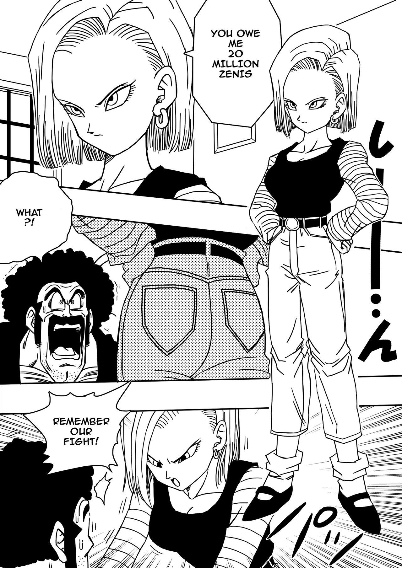 Gayclips 18-gou to Mister Satan!! Seiteki Sentou! | Android N18 and Mr. Satan!! Sexual Intercourse Between Fighters! - Dragon ball z Tugging - Page 3