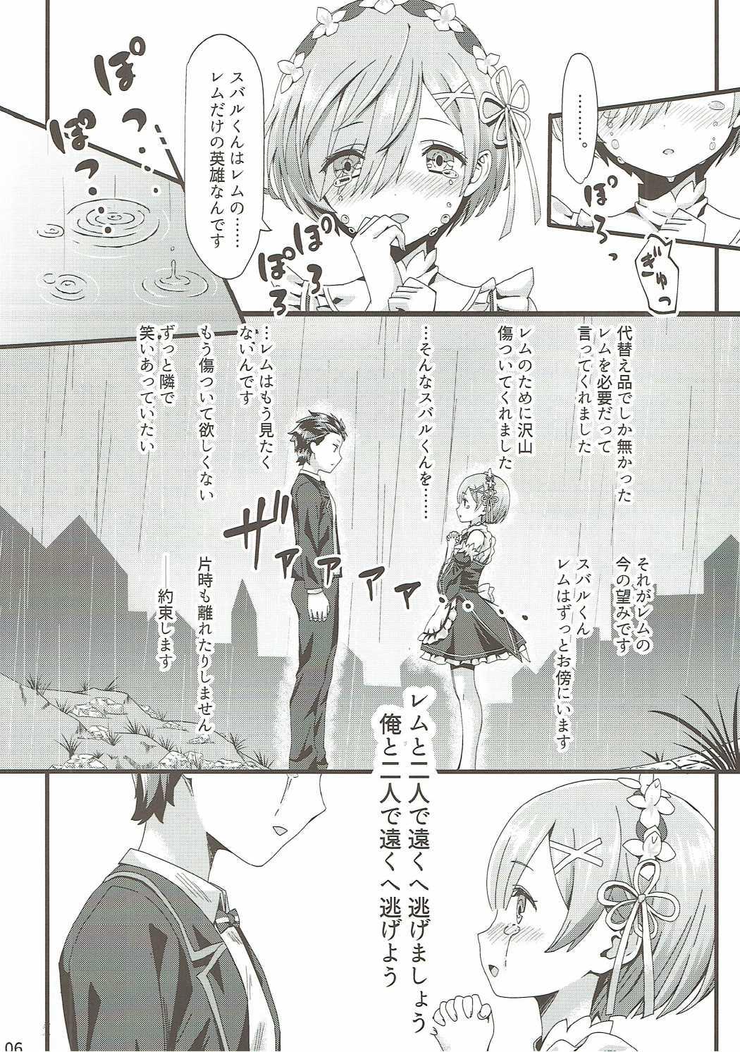 Forbidden Re: Zero Kara Hajimeru Isekai Icha Love Seikatsu - Re zero kara hajimeru isekai seikatsu Asslick - Page 5