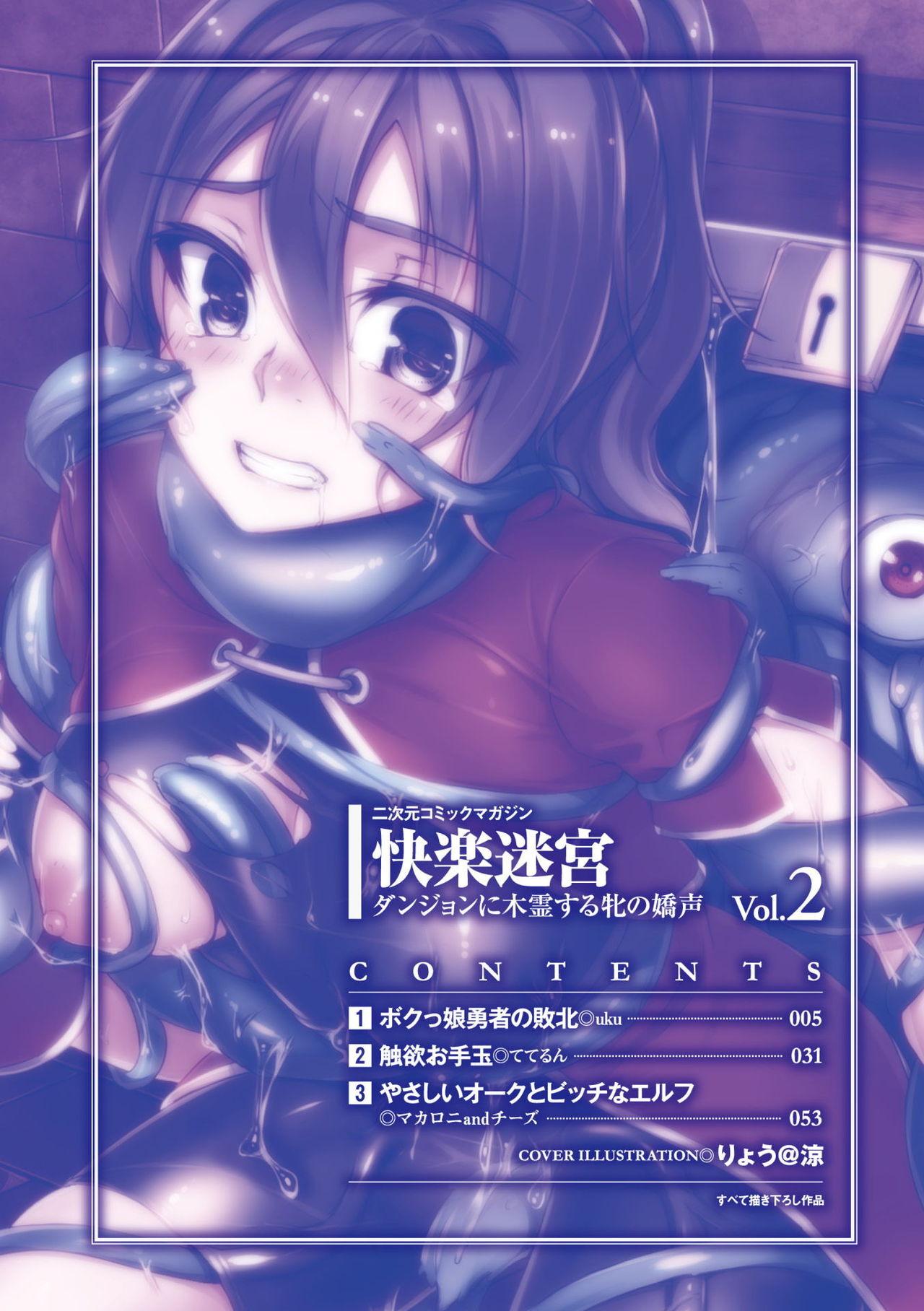 Pegging 2D Comic Magazine Kairaku Meikyuu Dungeon ni Kodama suru Mesu no Kyousei Vol. 2 Street - Page 4
