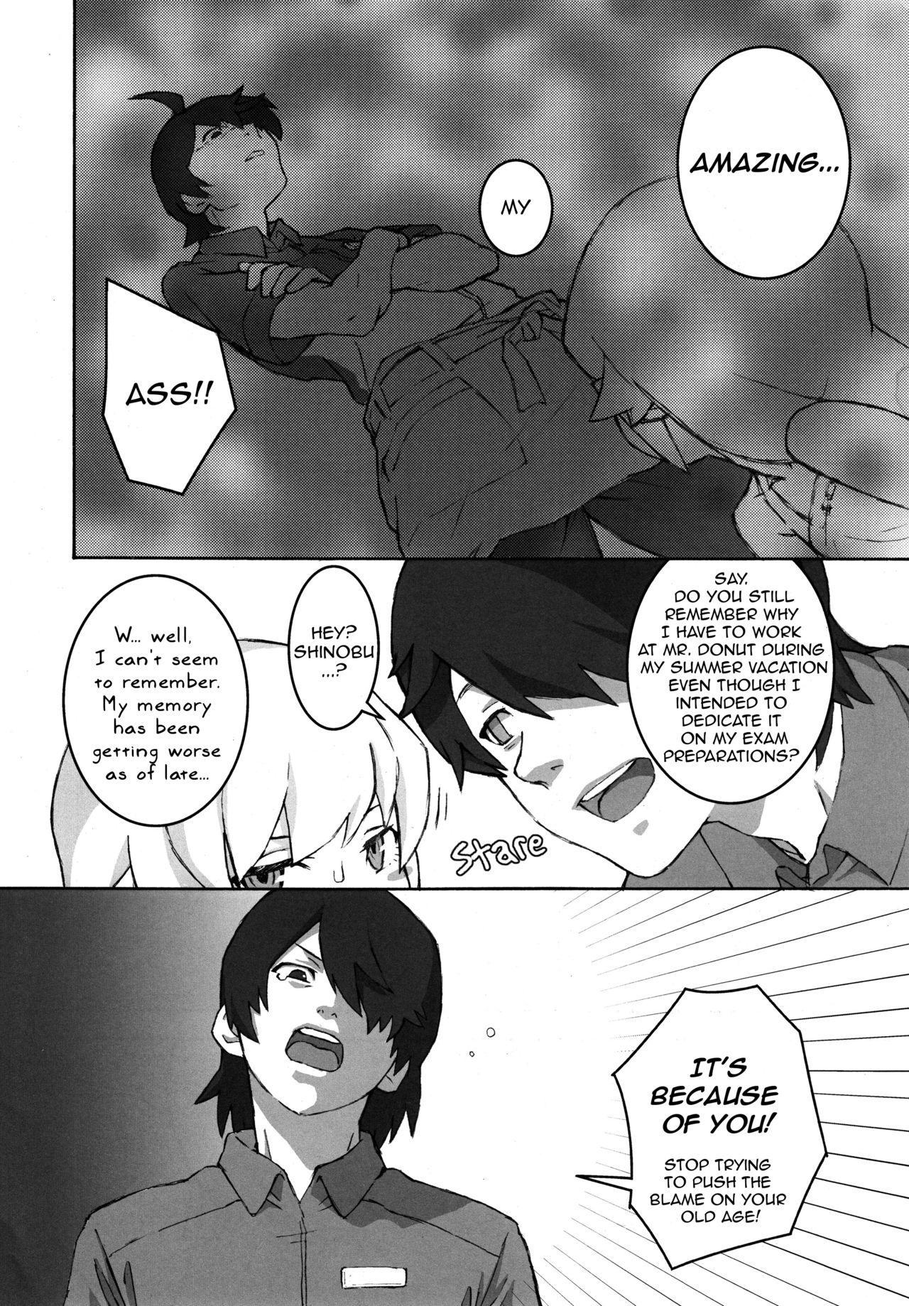 Wet Pussy Shujuu no Kankei! - The Relation of Master to Servant - Bakemonogatari Wanking - Page 3