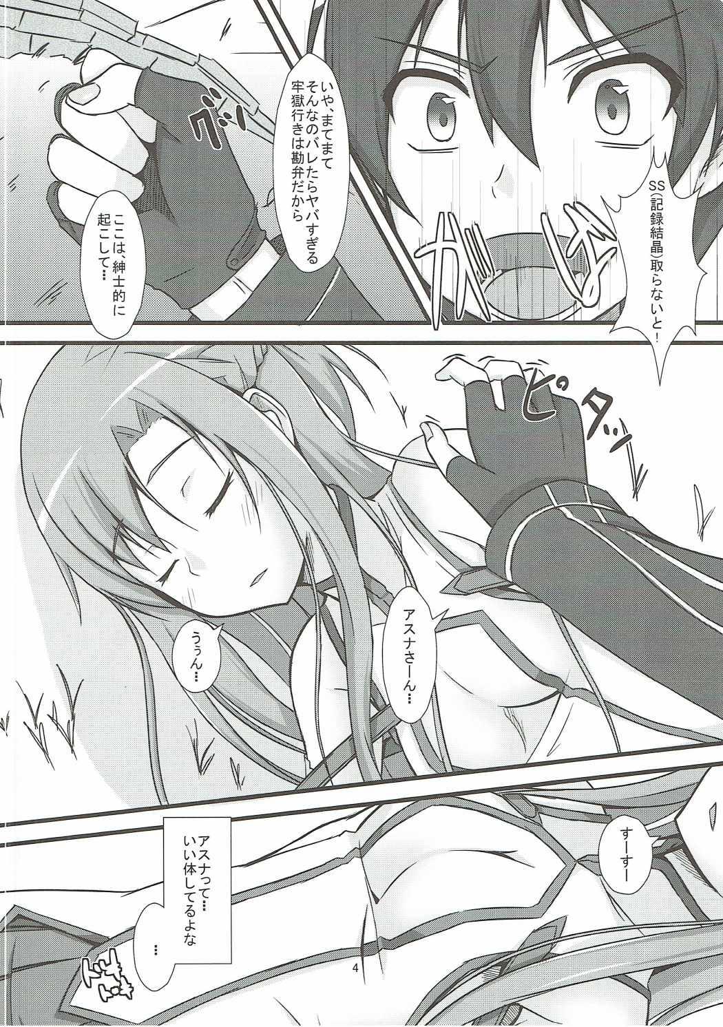 Gay Outdoor Asuna Strategy Guide - Sword art online 3some - Page 3