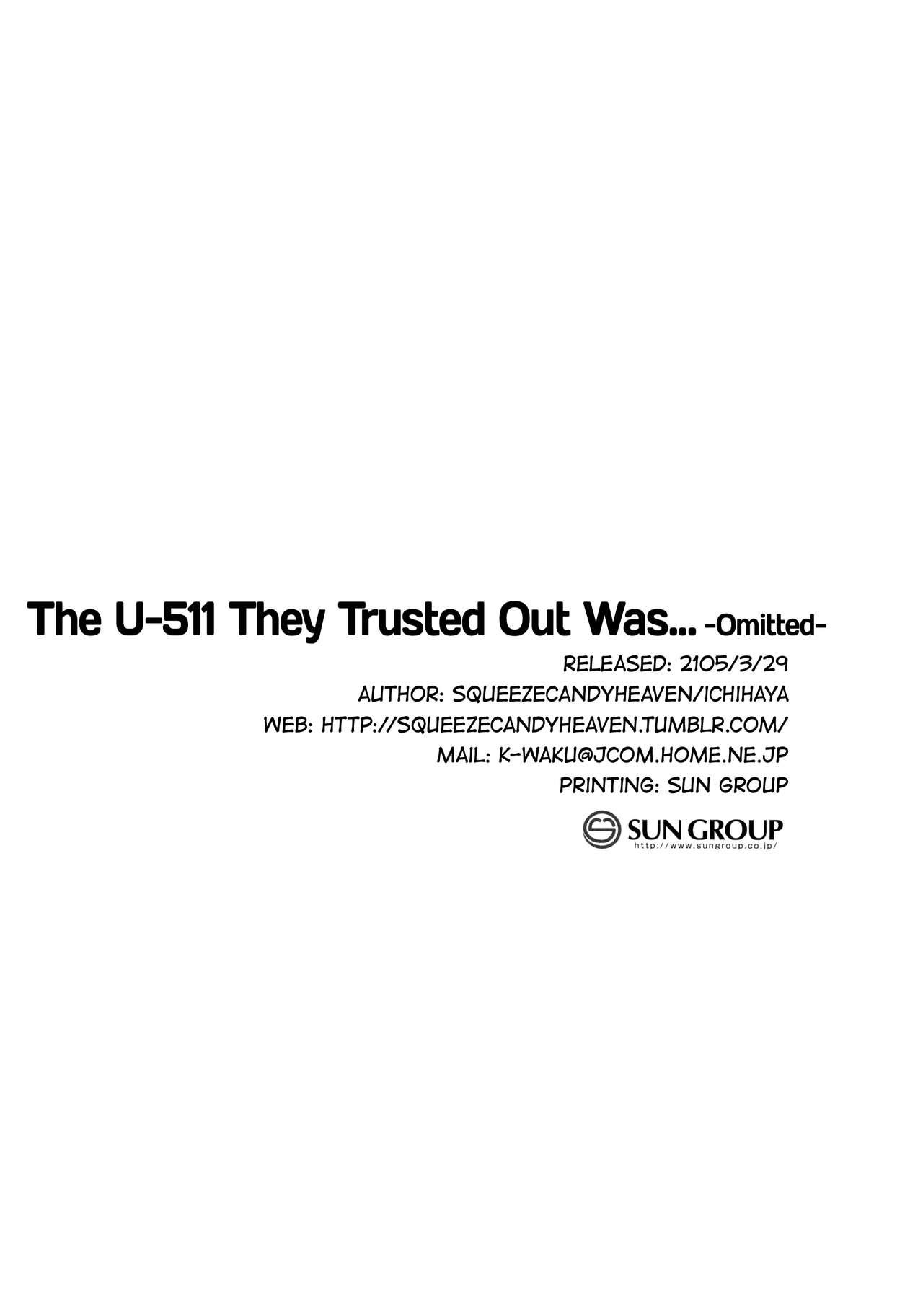 (CSP6) [squeezecandyheaven (Ichihaya)] Shinjite Okuridashita U-511 Ga...Ikaryaku | The U-511 They Trusted Out Was... -Omitted- (Kantai Collection -KanColle-) [English] [ATF] 16