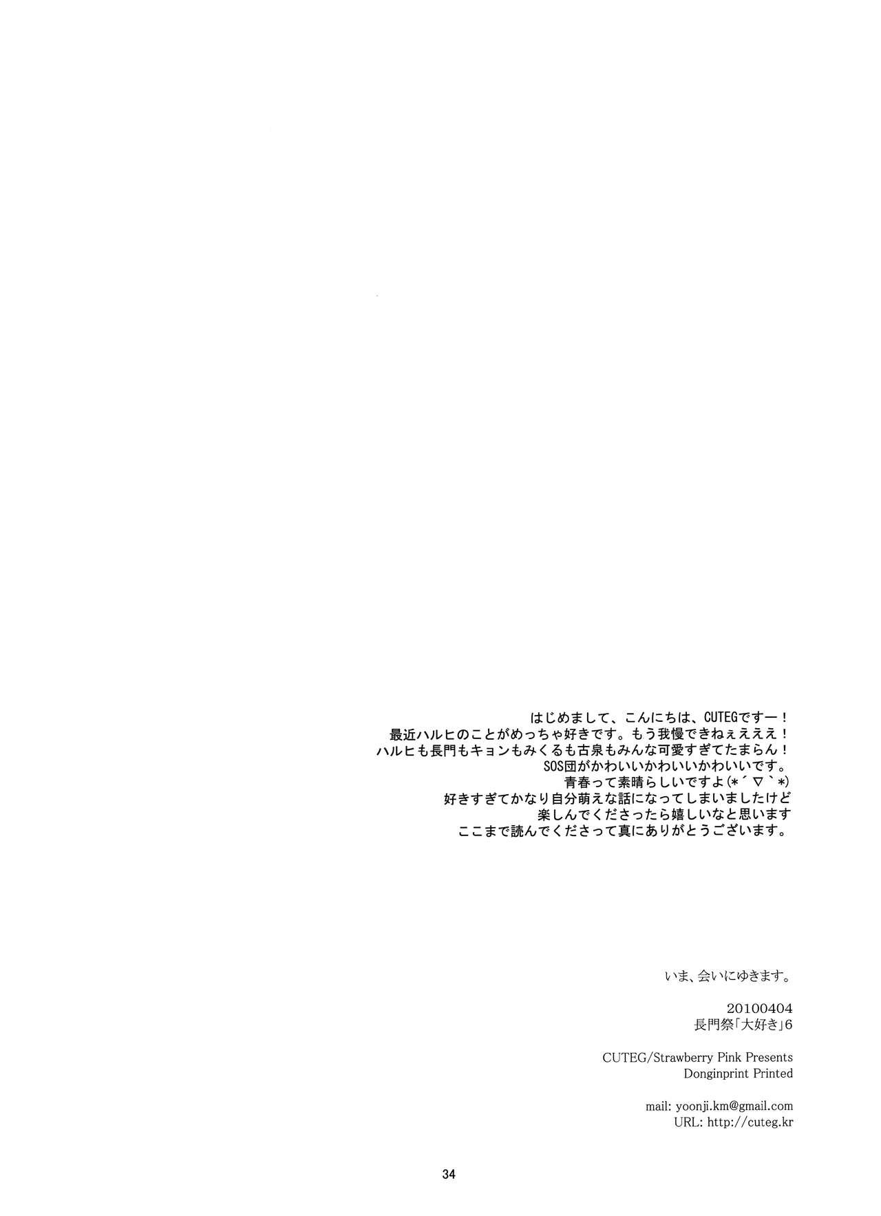 Daring Ima, Ai ni Yukimasu - The melancholy of haruhi suzumiya Spreading - Page 34