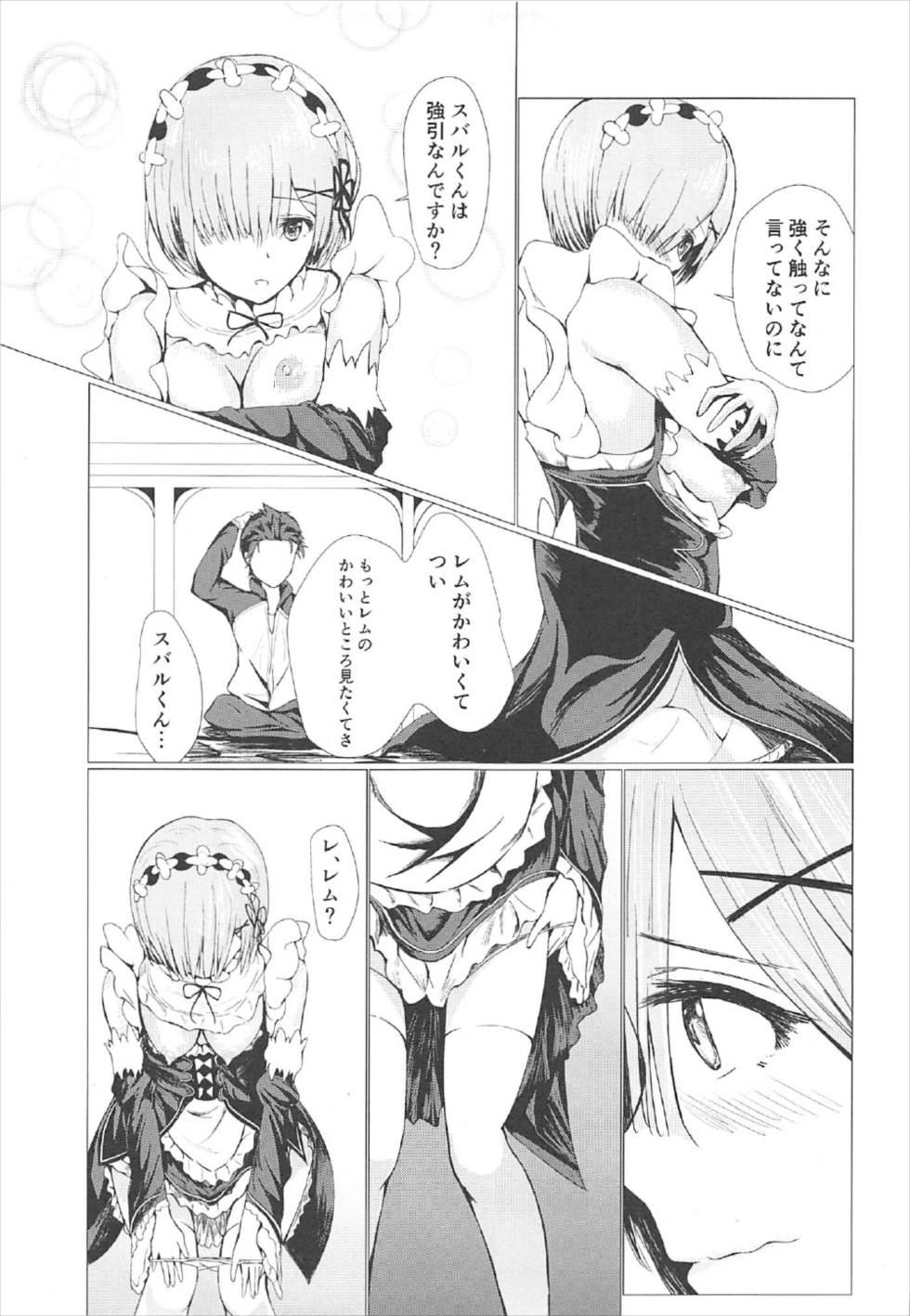 Celebrity Sex Rem no Jikan - Re zero kara hajimeru isekai seikatsu Foreplay - Page 4
