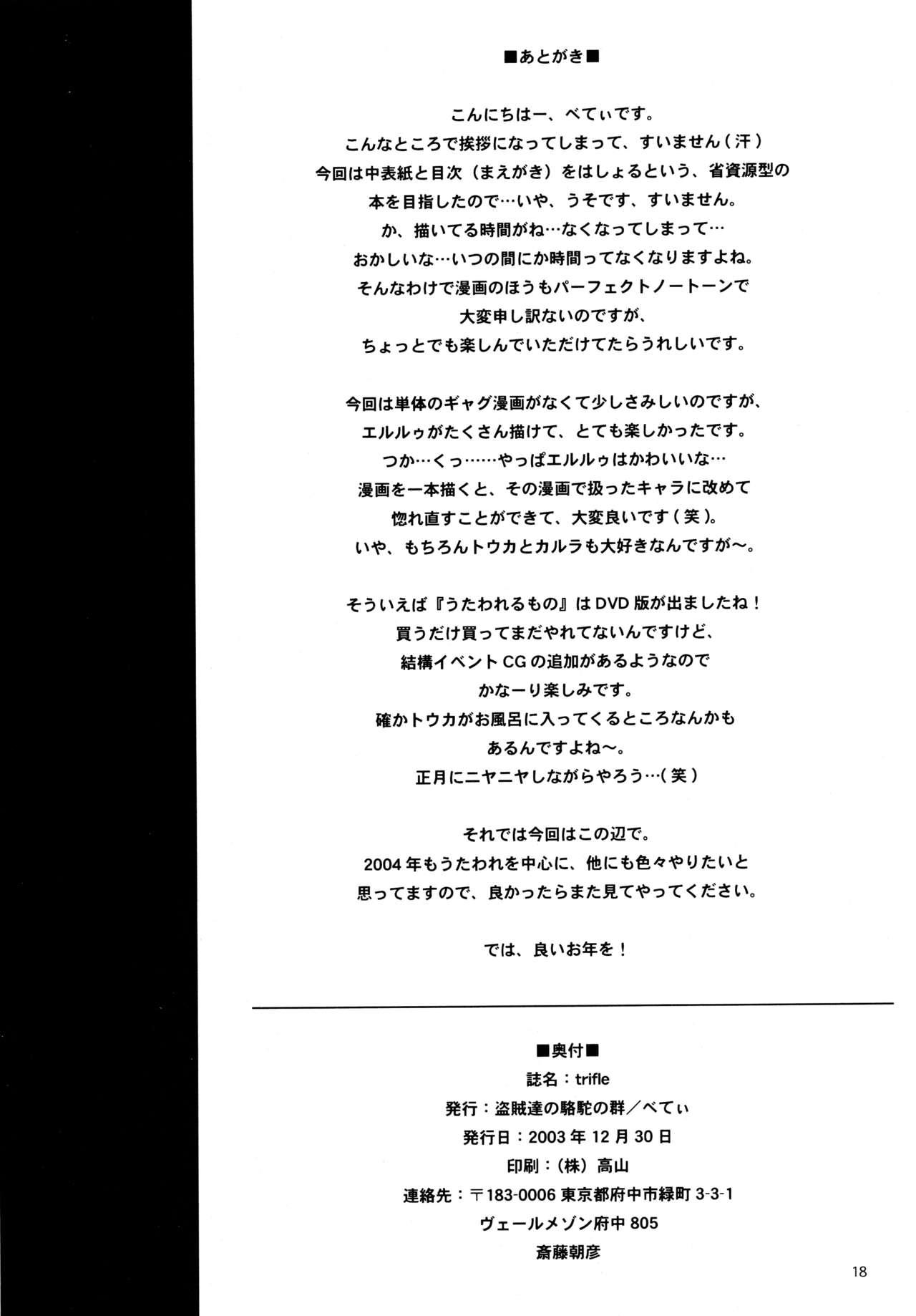 Safado trifle - Utawarerumono Lady - Page 17