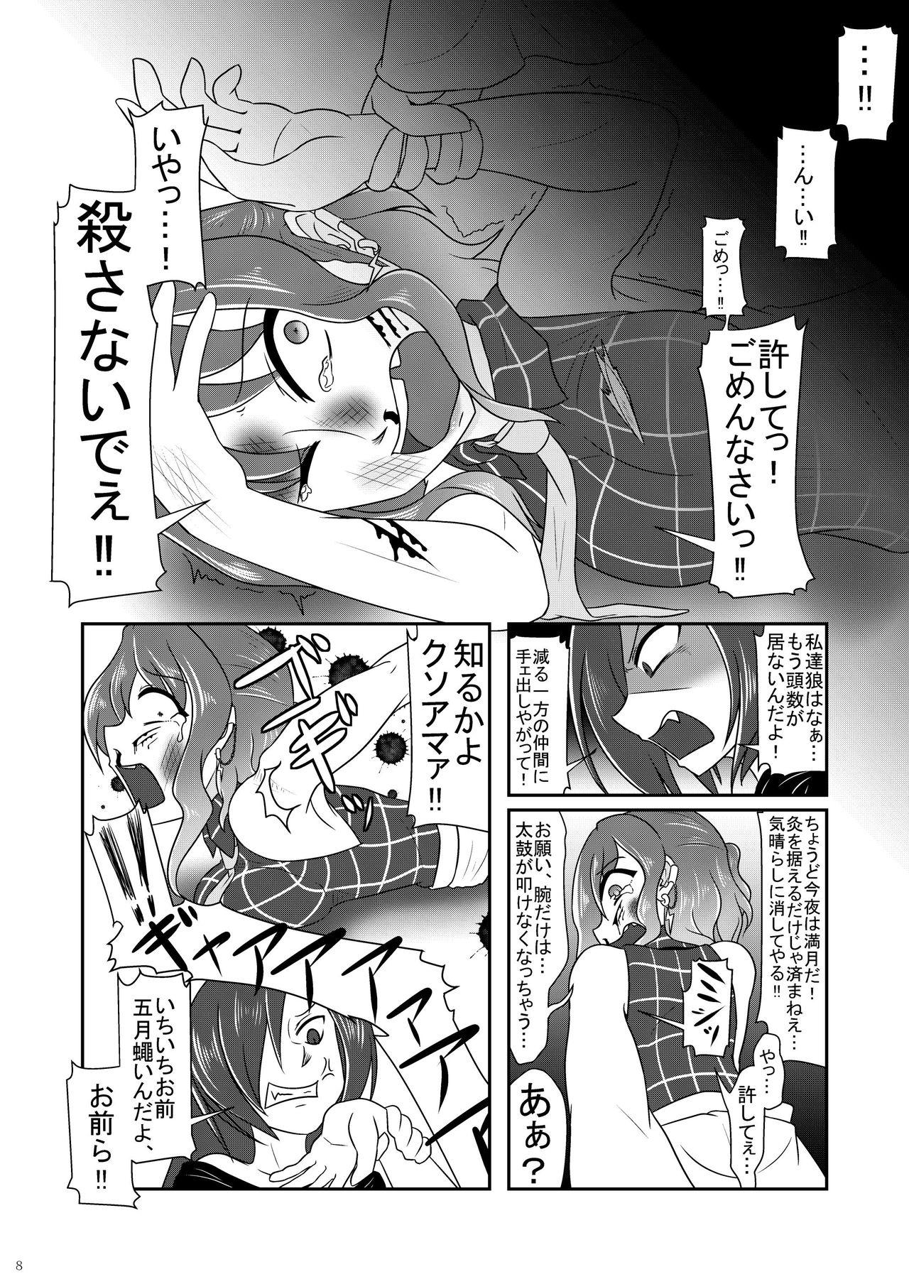 Cum In Pussy 堀川雷鼓リョナ合同誌 フルボッコだドン！ - Touhou project Africa - Page 9