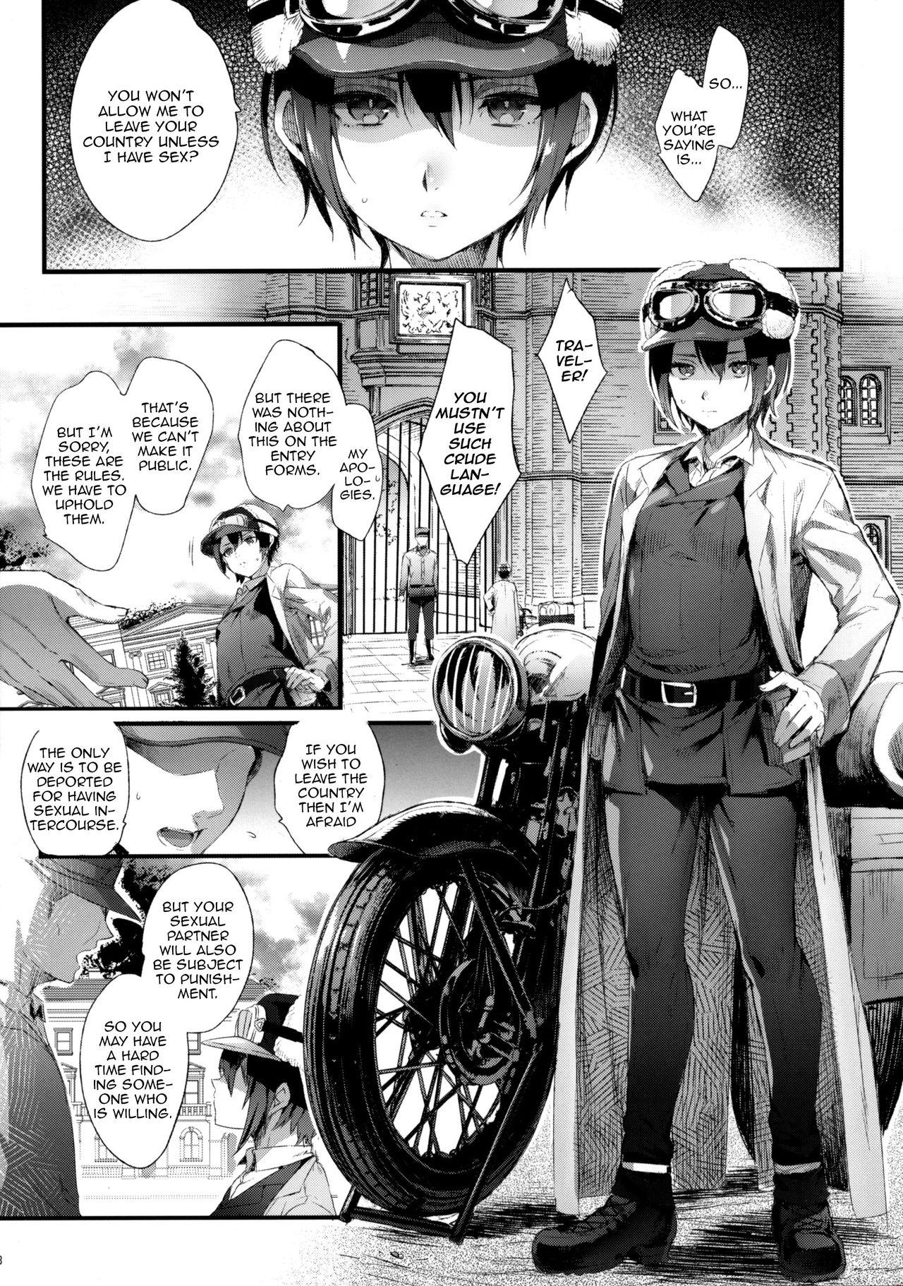 Cachonda xxx Shinai to Derarenai Kuni | The Country Where You Can’t Leave Unless You XXXX - Kino no tabi Slut - Page 7