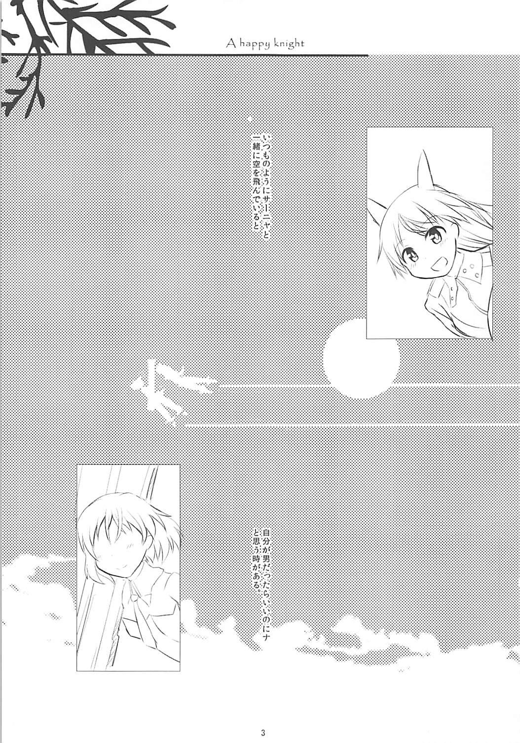Stretching A happy knight - Strike witches Femdom Porn - Page 2