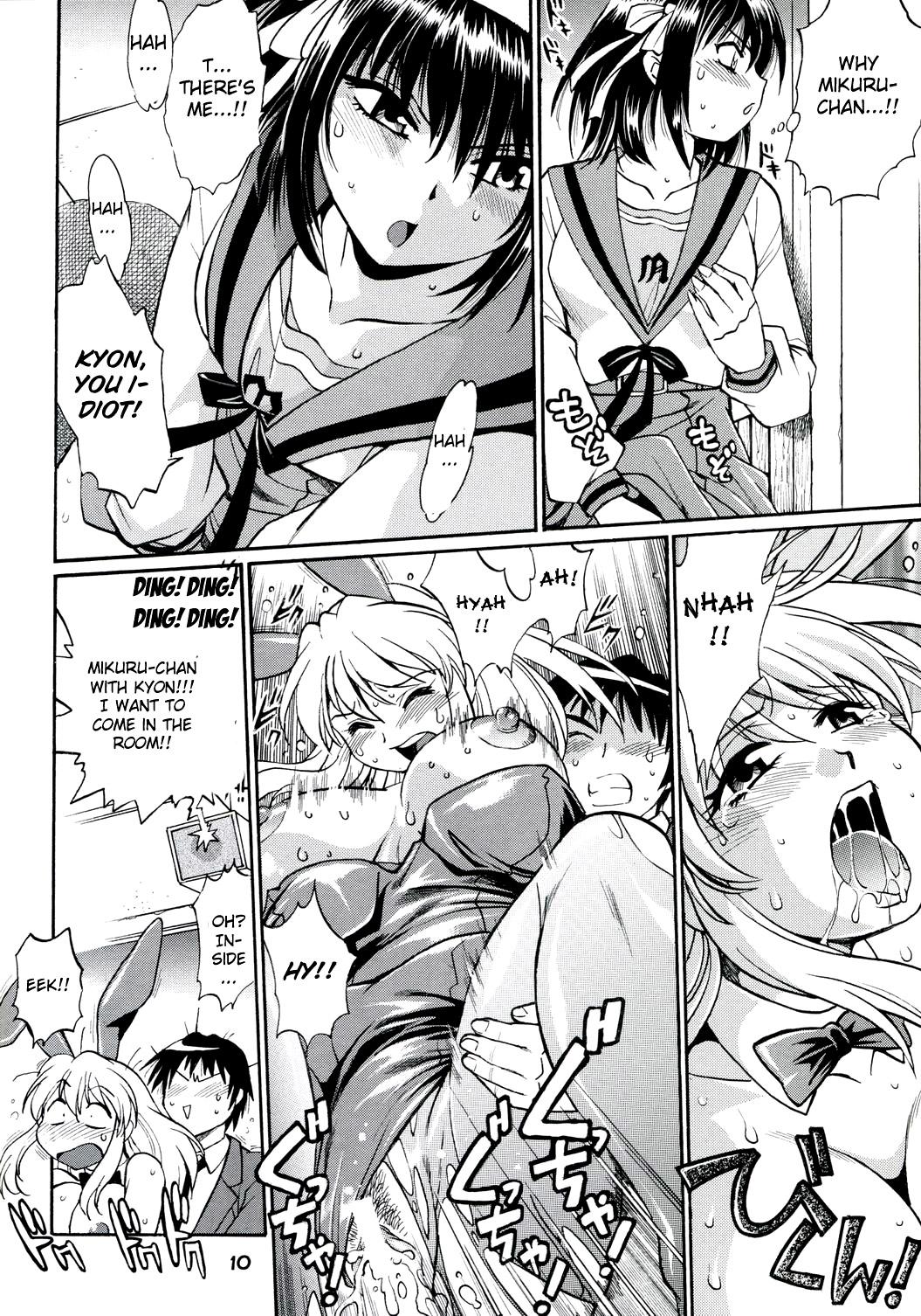 Insane Porn Haruhi no Uzuki - The melancholy of haruhi suzumiya Gay Cash - Page 9