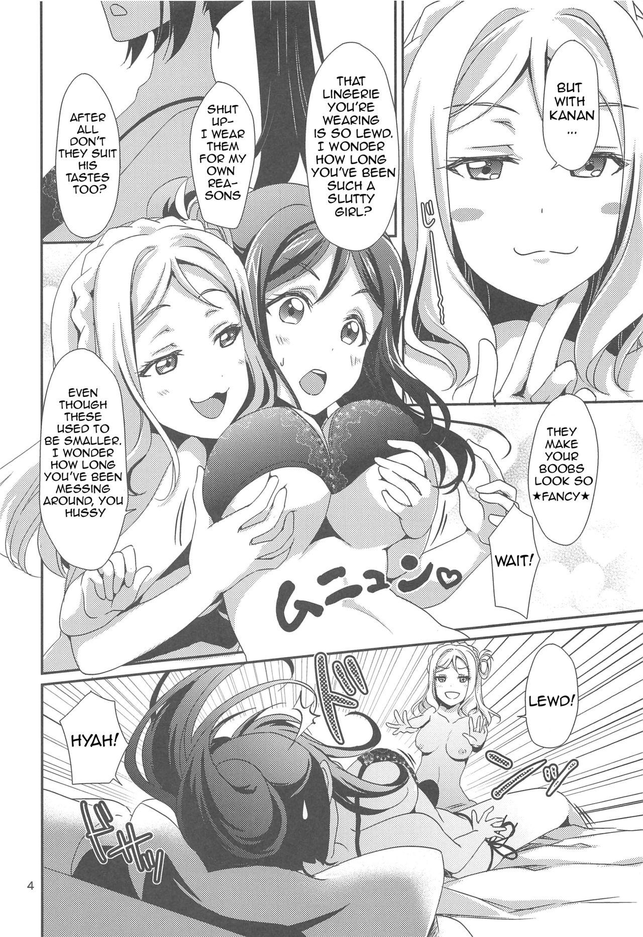 Solo 3P PARTY TRAIN - Love live sunshine Girl On Girl - Page 5