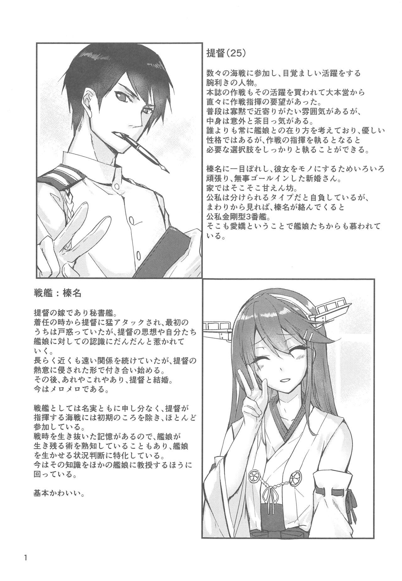 Lesbian Haruna wa Aishite Hoshii no san - Kantai collection Gay Massage - Page 2