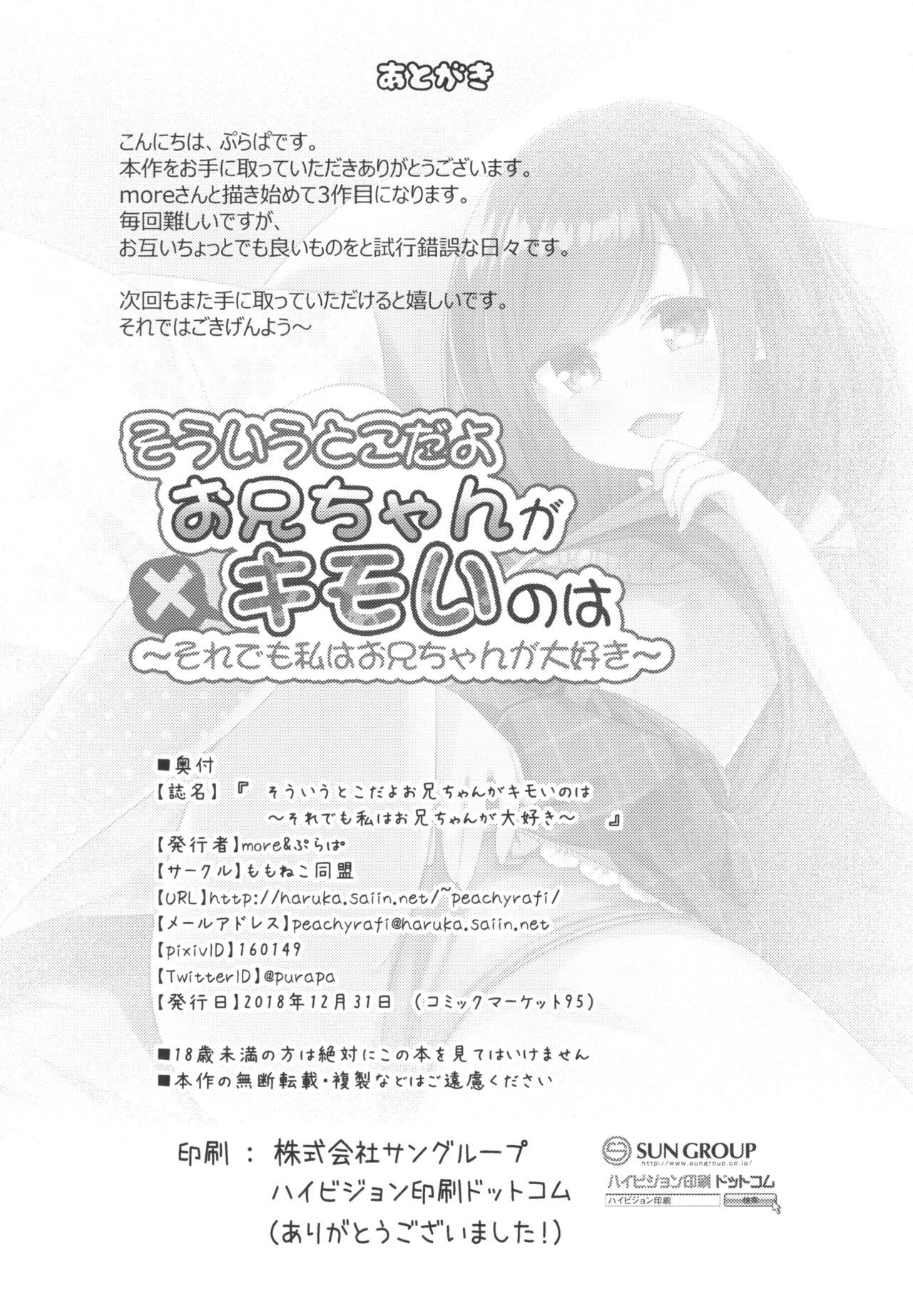 Pick Up [Momoneko Doumei (more, Purapa)] Souiu Toko da yo Onii-chan ga Kimoi no wa ~Soredemo Watashi wa Onii-chan ga Daisuki~ [Digital] - Original Trans - Page 28
