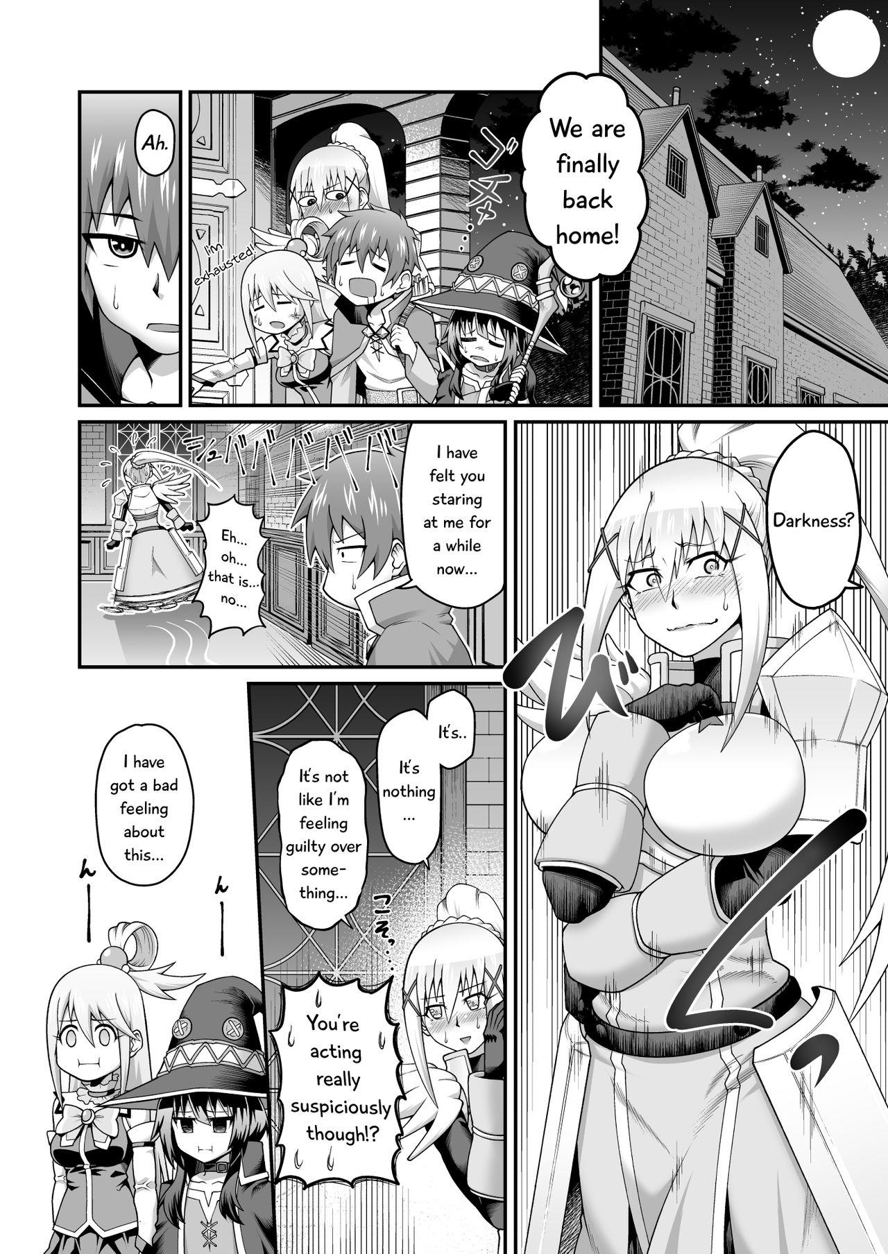 Hot Girl Porn Give the lustful sword to this useless female knight!! | Kono Dame Kishi ni Seiken o!! - Kono subarashii sekai ni syukufuku o Family Taboo - Page 3