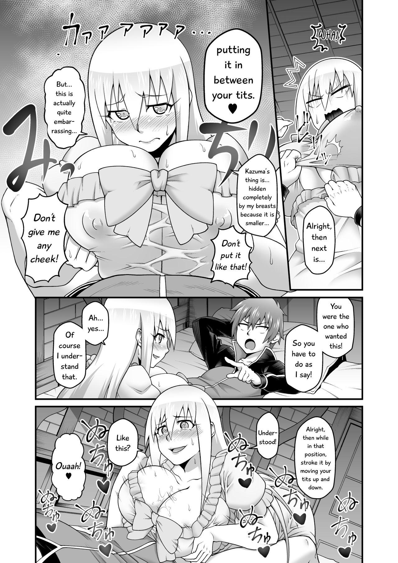 Hood Give the lustful sword to this useless female knight!! | Kono Dame Kishi ni Seiken o!! - Kono subarashii sekai ni syukufuku o Sexcam - Page 8