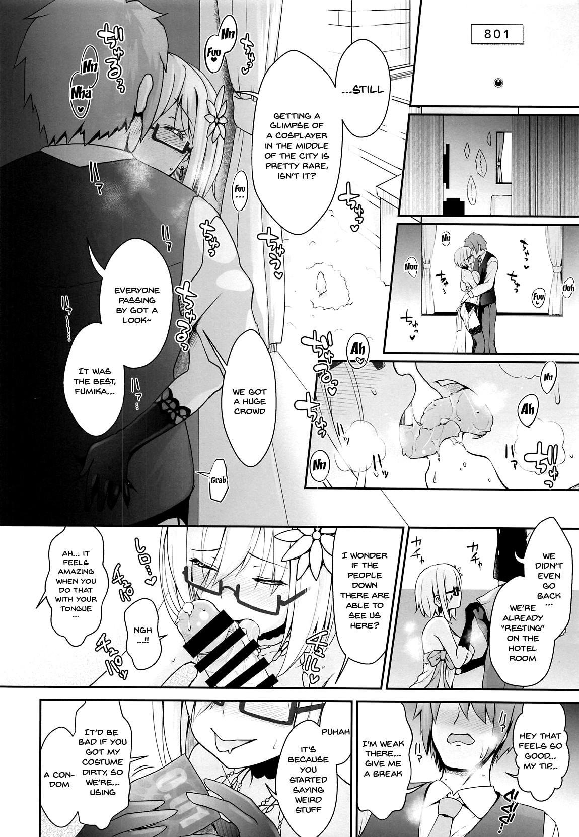 Oral (COMIC1☆15) [SSB (Maririn)] Purupuru Yurasu H-Cup Namachichi Hobo Marudashi Layer Icha Love Rojou CosEve Date | making love to a cosplayer with large swaying h-cup breasts at a cosplay event (Fate/Grand Order) [English] {Doujins.com} - Fate gran - Page 9