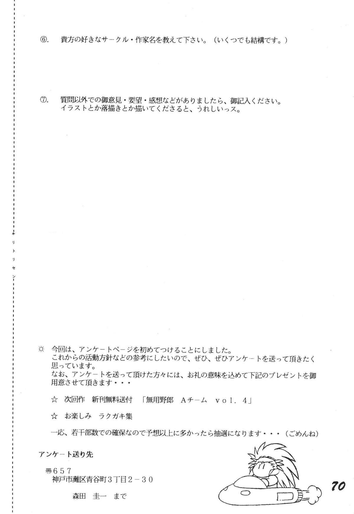 Clitoris Muyou Yarou A-Team 3.5 Hakka Ryouran - Tenchi muyo Free Fucking - Page 69