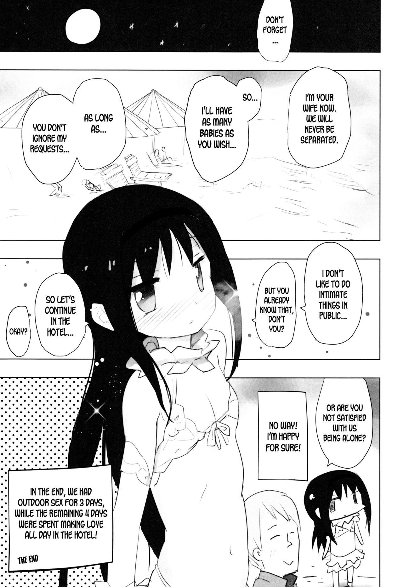 Dutch Anata no Koto ga Daisuki na Homura-chan to Iku Shuudan Roshutsu Shinkon Ryokou Hawaii!! - Puella magi madoka magica Jacking Off - Page 20