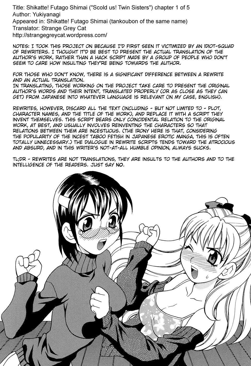 [Yukiyanagi] Shikatte! Futago Shimai - scold me! twins sisters Ch. 7-11 [English] [Strange Grey Cat] 29