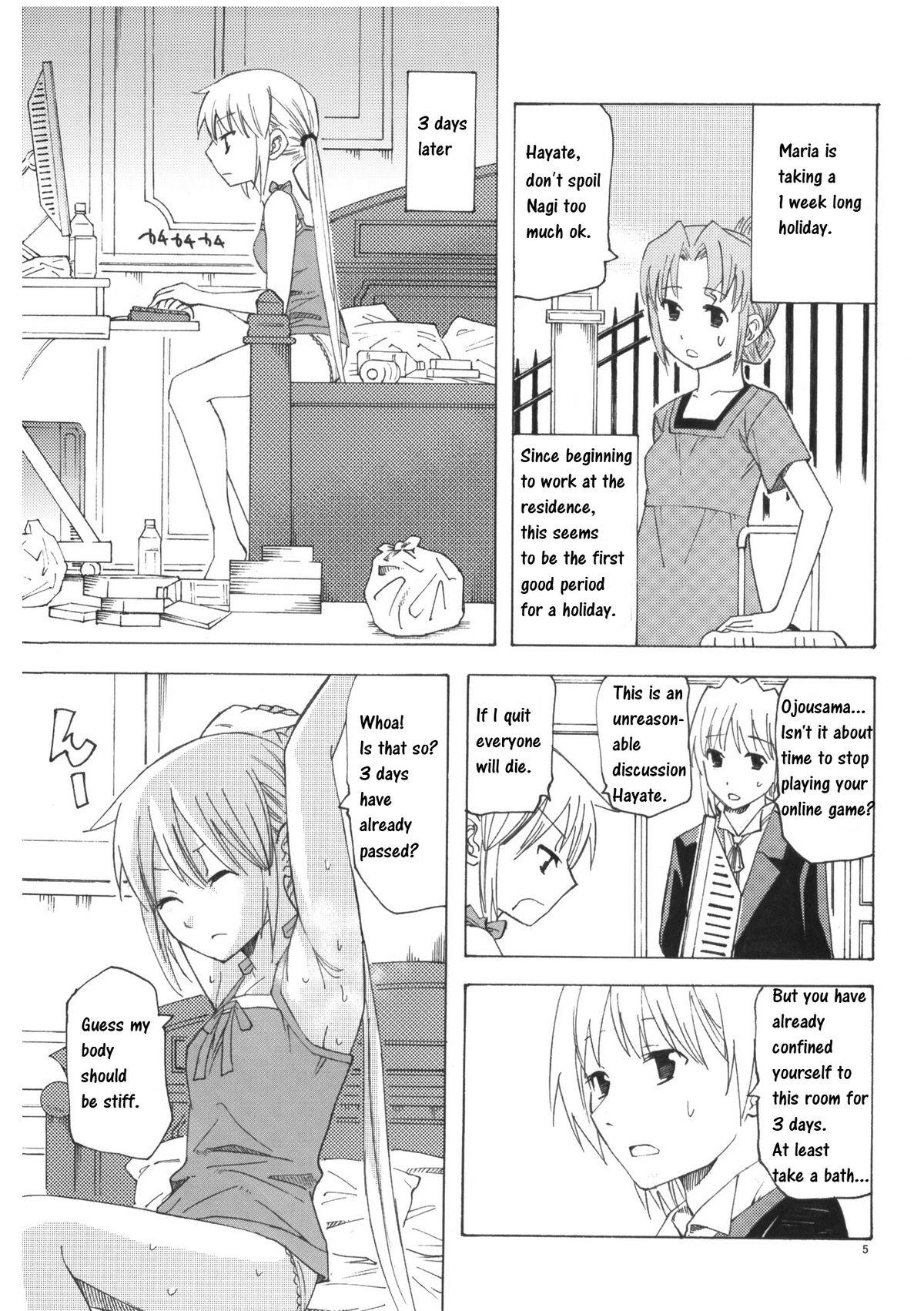 Highheels Hikikomori Ojousama no Betabeta | The Shut-In Ojousama's Stickiness - Hayate no gotoku Amateur Blowjob - Page 4