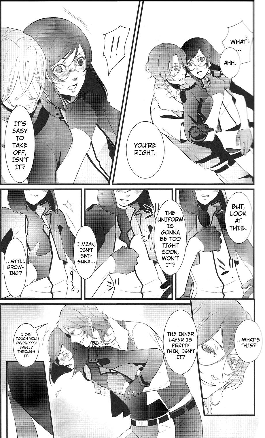 Spreadeagle During the night in uniform [Lockon X Tieria] English - Gundam 00 Coed - Page 6