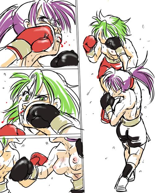 Girl vs Girl Boxing Match 4 by Taiji 7