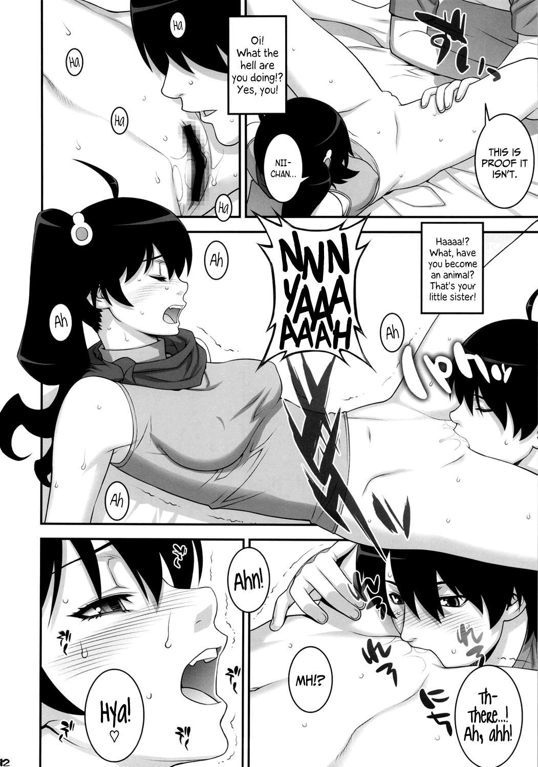 Longhair Niichan ni nara Nani wo Saretemo Kamawanaiyo | If It's Nii-chan, Nothing Else Matters - Bakemonogatari Dick Sucking Porn - Page 11